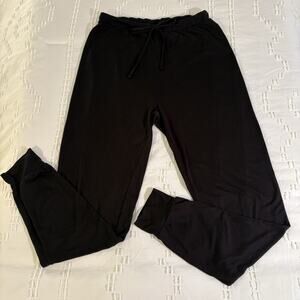 Fabulous Just Like You Black Soft Knit Joggers Drawstring Waist Pants S